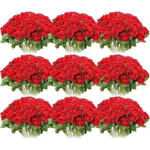 Silk flowers 100 fake roses - silk,