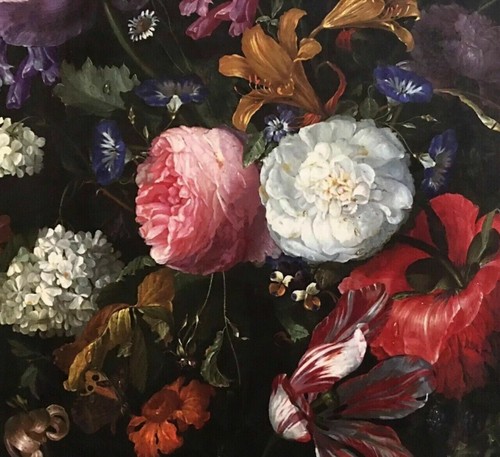 Velvet floral print black - velvet,