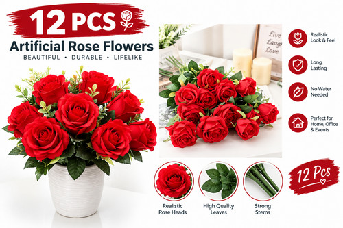 Bulk artificial roses - bulk,
