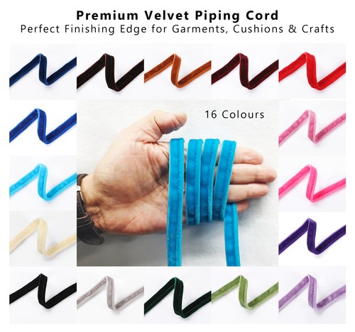Velvet piping cord flanged - velvet,