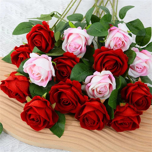1pc artificial single - rose, bud