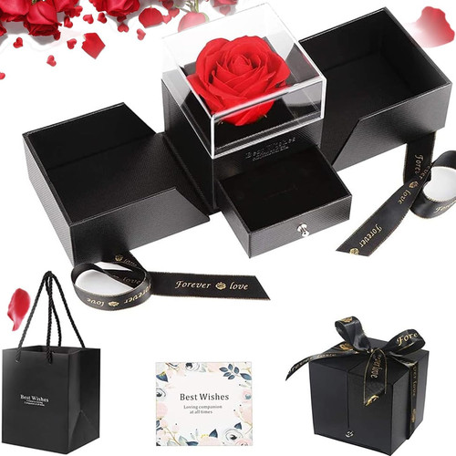 Rose box jewelry gift - rose,