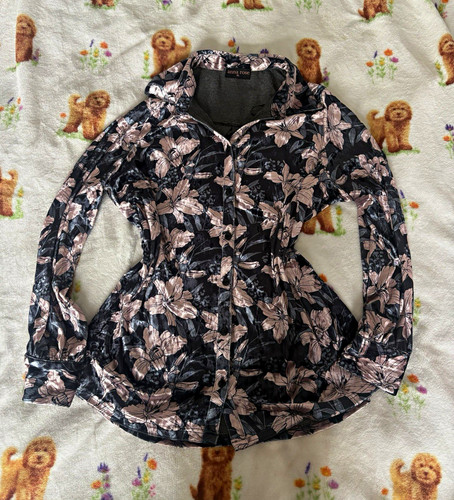 Anna rose black pink floral - anna,