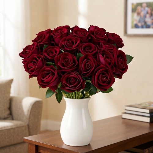 Timeless burgundy velvet roses - burgundy,