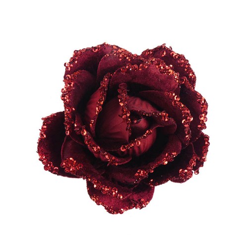 Clip velvet rose - velvet,