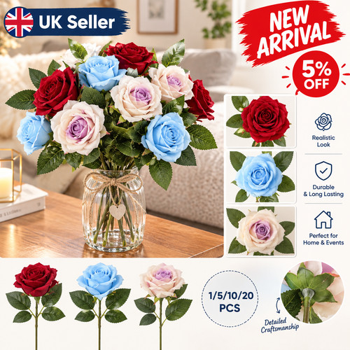 Artificial red roses - 1-20,