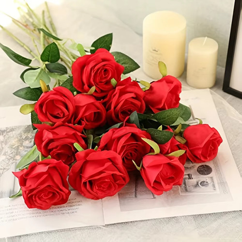 Bulk artificial roses - bulk,