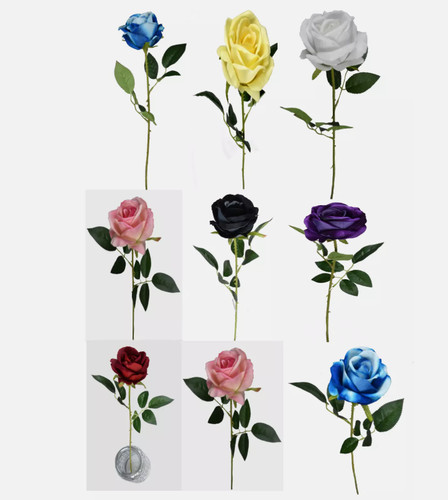 Realistic single velvet - velvet, rose