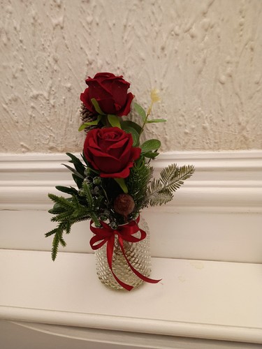 Velvet touch roses glass - roses, in