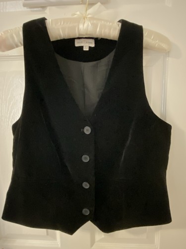 Black velvet waistcoat love - black,