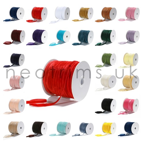 Velvet ribbon 7mm velour - velvet,