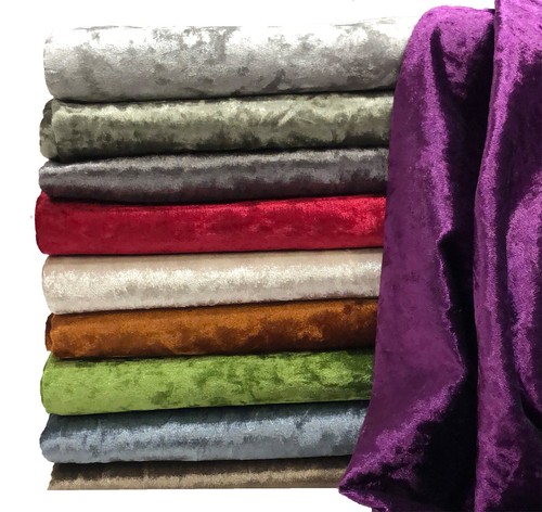 Crushed velvet fabric - crushed, premium