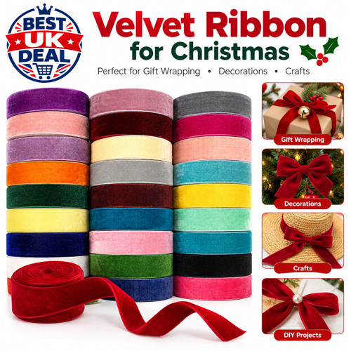 Velvet ribbon 25 38mm - 20,