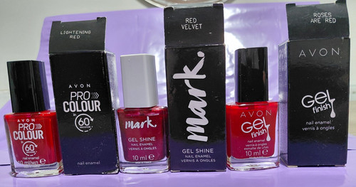 Avon nail enamel red - avon, bundle